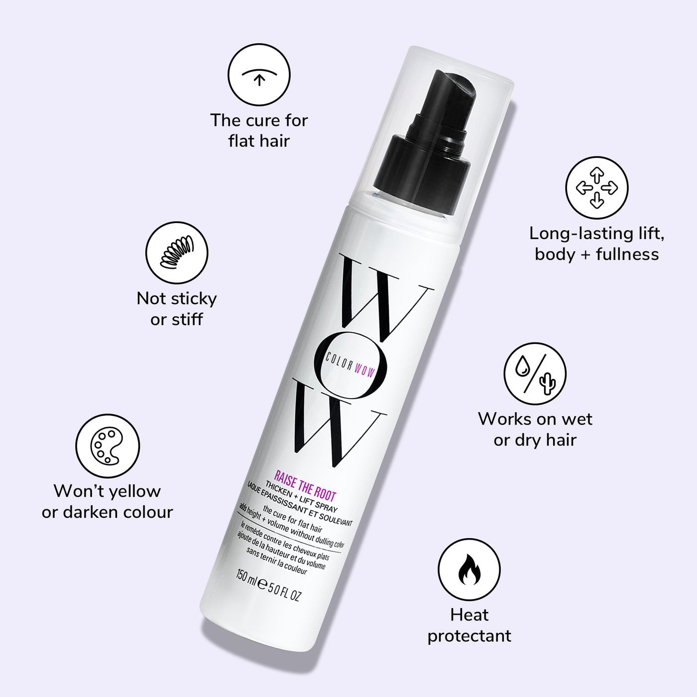 Color WOW Raise The Root Spray 150ml اللون واو رفع رذاذ الجذر - Princess Cosmetics Qatar