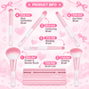 Coringco Pink Roll Make Up Brush Set (6pcs) طقم فرش مكياج كورينكو بينك رول - Princess Cosmetics Qatar