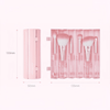 Coringco Pink Roll Make Up Brush Set (6pcs) طقم فرش مكياج كورينكو بينك رول - Princess Cosmetics Qatar