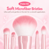 Coringco Pink Roll Make Up Brush Set (6pcs) طقم فرش مكياج كورينكو بينك رول - Princess Cosmetics Qatar