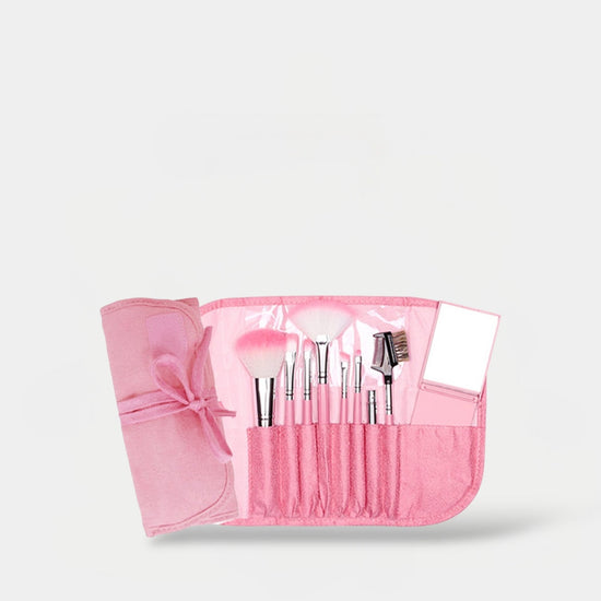 Coringco Sweet Pink Brush Set مجموعة فرش كورينكو باللون الوردي الفاتح - Princess Cosmetics Qatar