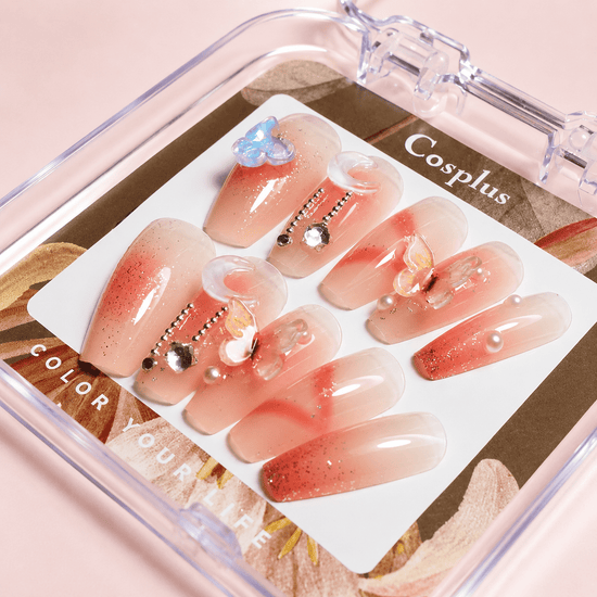 Cosplus Monina Premium Wearable Gel Nail Tips Set مجموعة أطراف أظافر جل قابلة للارتداء من كوسبلس مونينا بريميوم - Princess Cosmetics Qatar