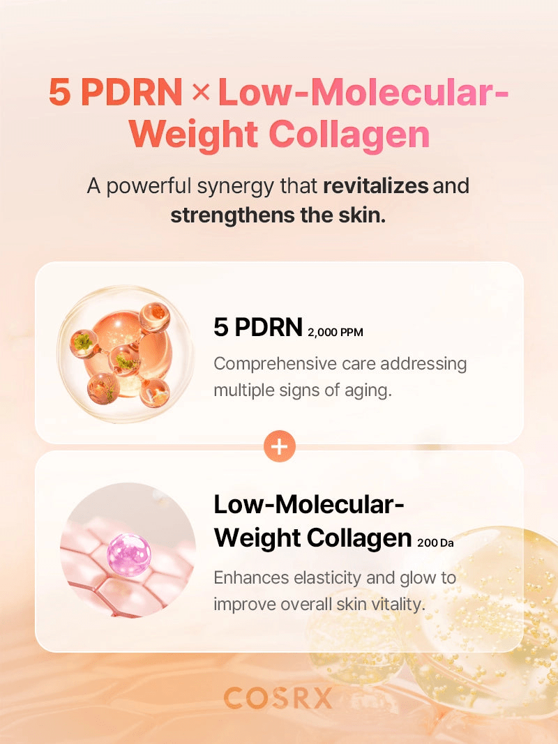 Cosrx 5 PDRN Collagen Intense Vitalizing Serum 100ml سيروم كوسركس 5 بي دي آر إن كولاجين إنتنس فيتالايزينج - Princess Cosmetics Qatar