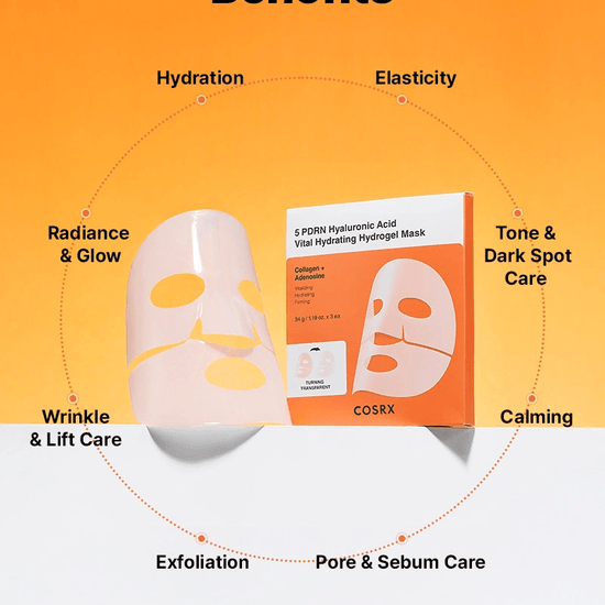 Cosrx 5 PDRN Hyaluronic Acid Vital Hydrating Hydrogel Mask (1 Sheet) قناع هيدروجيل مرطب حيوي بحمض الهيالورونيك من كوسركس 5 PDRN - Princess Cosmetics Qatar