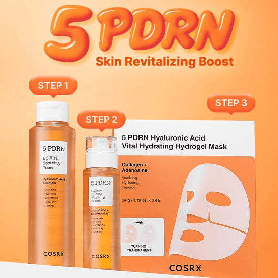 Cosrx 5 PDRN Hyaluronic Acid Vital Hydrating Hydrogel Mask (1 Sheet) قناع هيدروجيل مرطب حيوي بحمض الهيالورونيك من كوسركس 5 PDRN - Princess Cosmetics Qatar