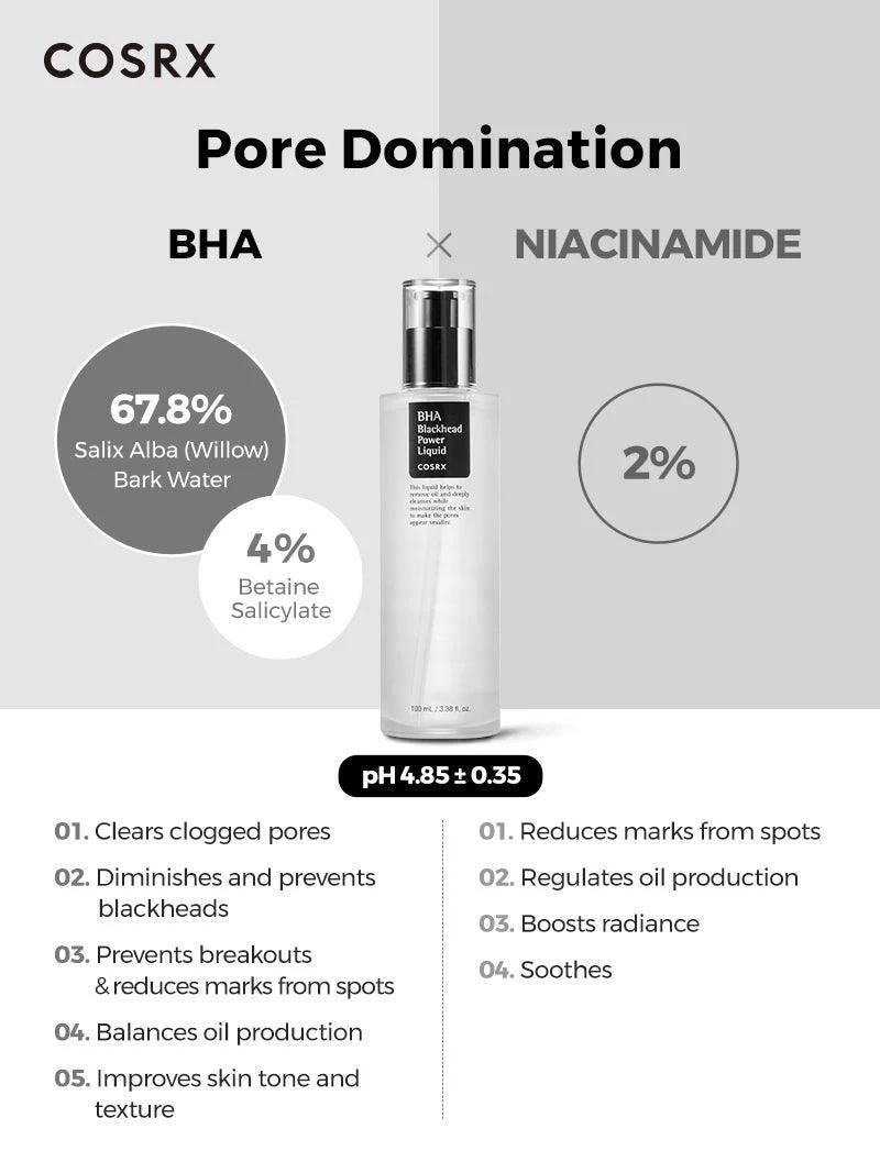 Cosrx BHA Blackhead Power Liquid 100ml سائل طاقة الرؤوس السوداء من كوسركس BHA - Princess Cosmetics Qatar