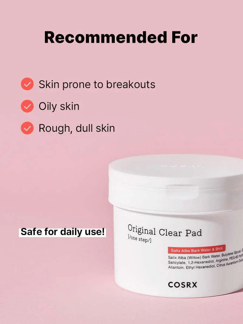 Cosrx One Step Original Clear Pad (70 Pads) وسادة كوسركس الشفافة الأصلية بخطوة واحدة - Princess Cosmetics Qatar