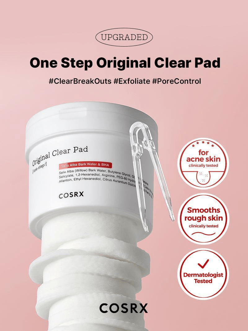 Cosrx One Step Original Clear Pad (70 Pads) وسادة كوسركس الشفافة الأصلية بخطوة واحدة - Princess Cosmetics Qatar