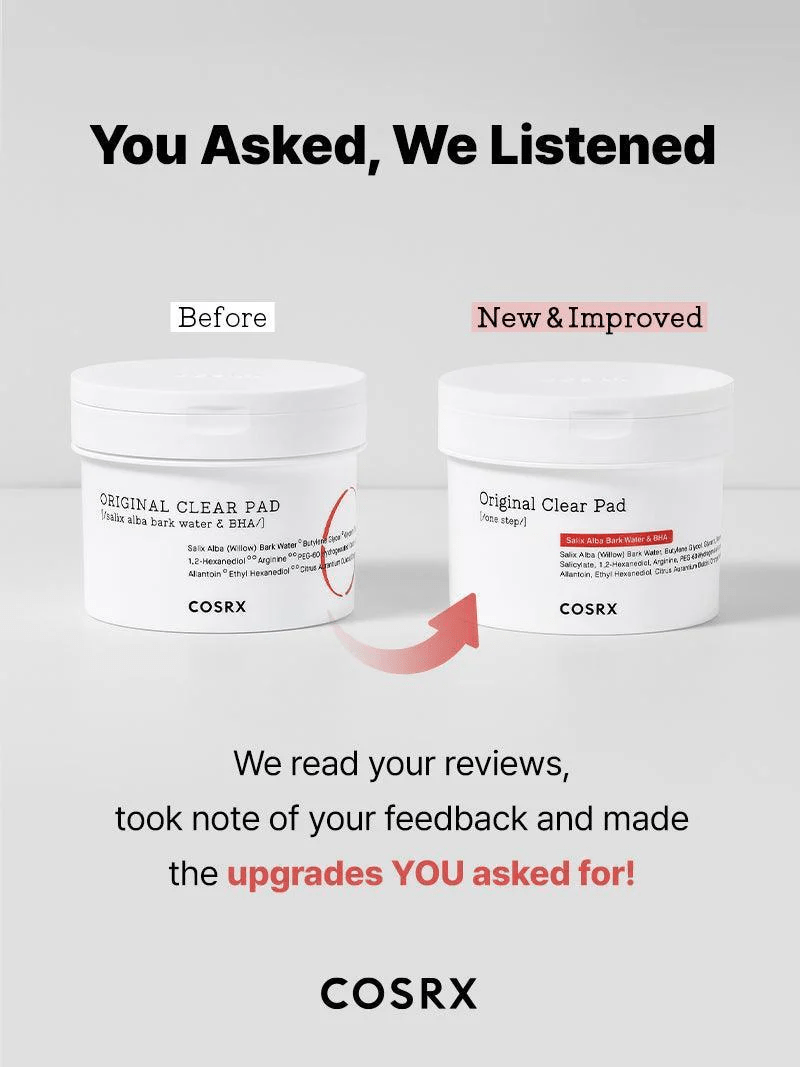 Cosrx One Step Original Clear Pad (70 Pads) وسادة كوسركس الشفافة الأصلية بخطوة واحدة - Princess Cosmetics Qatar