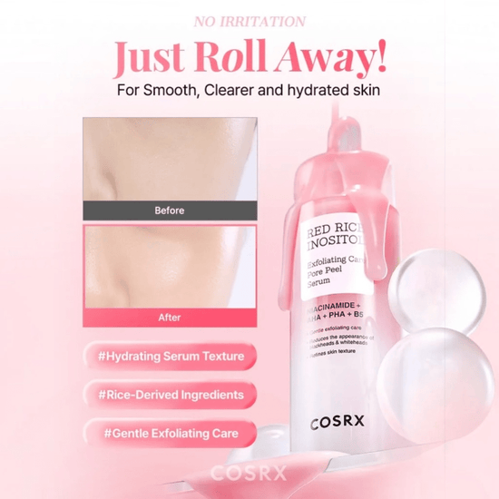 Cosrx Red Rice Inositol Exfoliating Care Pore Peel Serum 80ml سيروم تقشير المسام من الأرز الأحمر والإينوزيتول من كوسركس - Princess Cosmetics Qatar