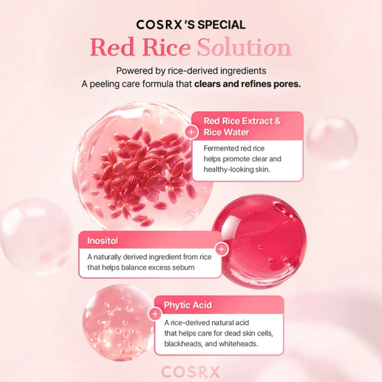 Cosrx Red Rice Inositol Pore Clarifying Deep Cleanser 150ml غسول كوسركس لتنظيف المسام بعمق مع إينوزيتول الأرز الأحمر - Princess Cosmetics Qatar