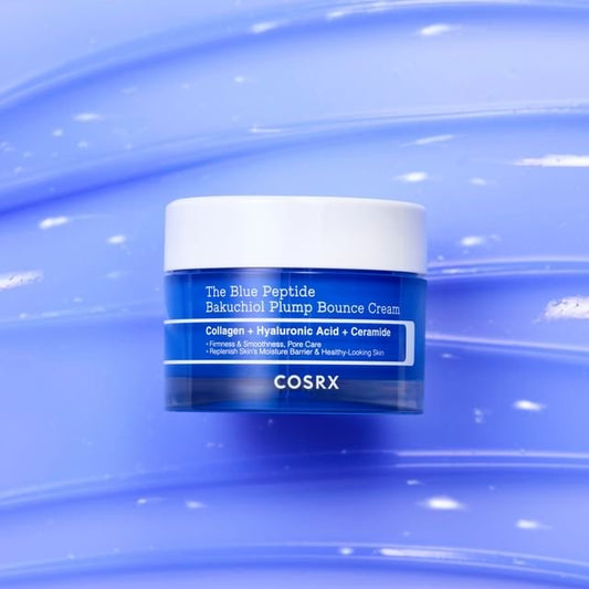 Cosrx The Blue Peptide Bakuchiol Plump Bounce Cream 50ml كريم كوسركس الأزرق ببتيد باكوشيول لنفخ البشرة - Princess Cosmetics Qatar
