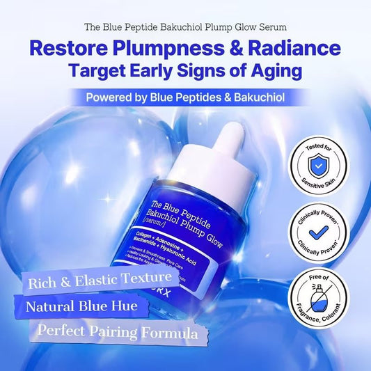 Cosrx The Blue Peptide Bakuchiol Plump Glow Serum 50ml سيروم كوسركس الأزرق ببتيد باكوشيول لتفتيح البشرة - Princess Cosmetics Qatar