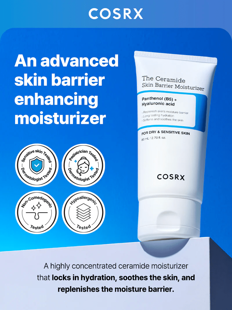 Cosrx The Ceramide Skin Barrier Moisturizer 80ml مرطب كوسركس ذا سيراميد سكين بارير - Princess Cosmetics Qatar