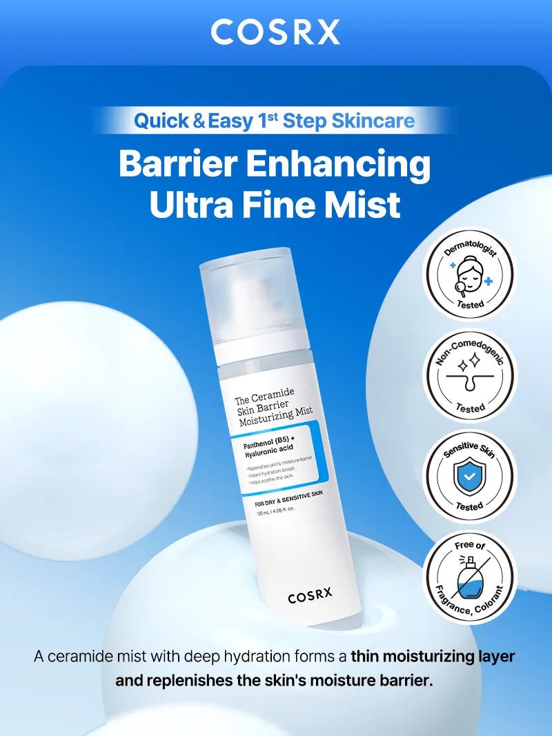 Cosrx The Ceramide Skin Barrier Moisturizing Mist 120ml رذاذ مرطب للبشرة من كوسركس، السيراميد - Princess Cosmetics Qatar