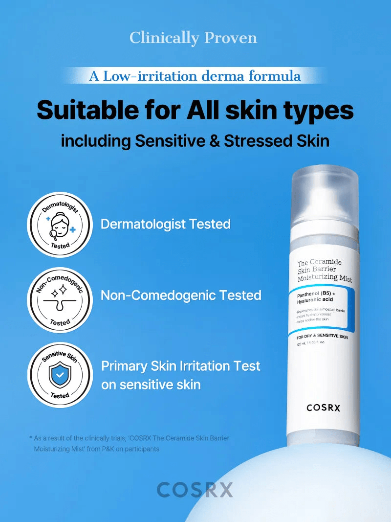 Cosrx The Ceramide Skin Barrier Moisturizing Mist 120ml رذاذ مرطب للبشرة من كوسركس، السيراميد - Princess Cosmetics Qatar