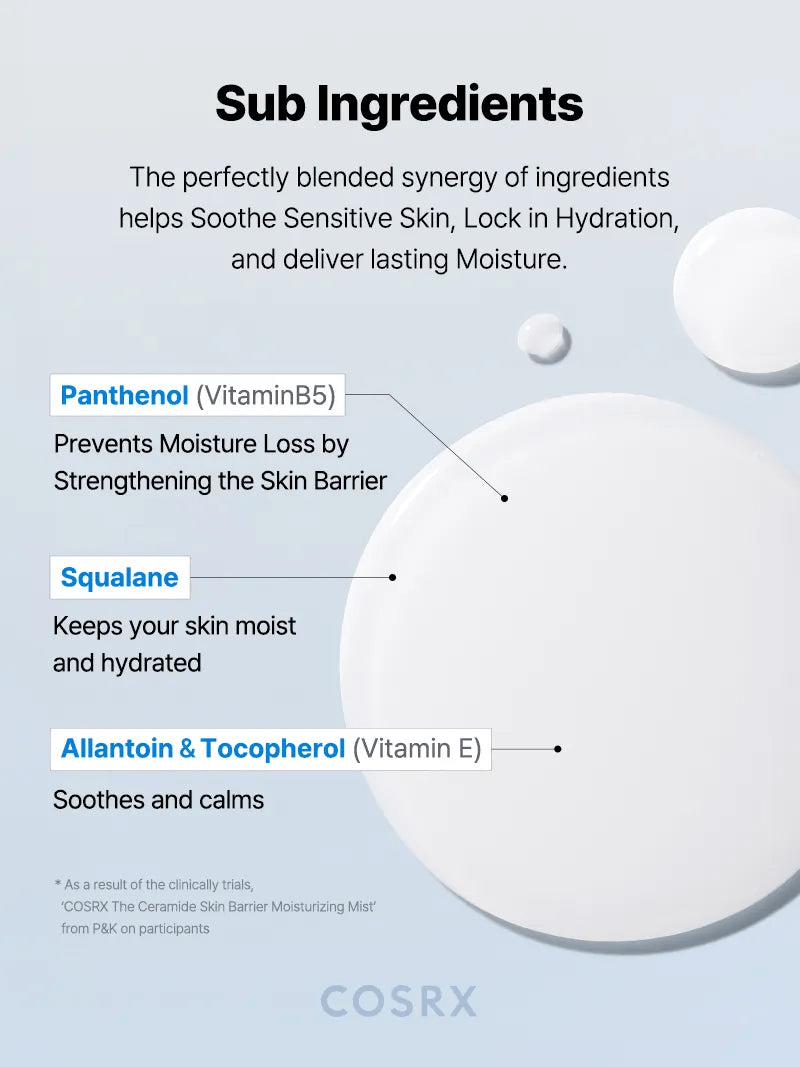 Cosrx The Ceramide Skin Barrier Moisturizing Mist 120ml رذاذ مرطب للبشرة من كوسركس، السيراميد - Princess Cosmetics Qatar