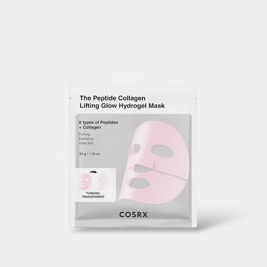 Cosrx The Peptide Collagen Lifting Glow Hydrogel Mask (1 Sheet) قناع هيدروجيل لرفع وتوهج الكولاجين من كوسركس - Princess Cosmetics Qatar