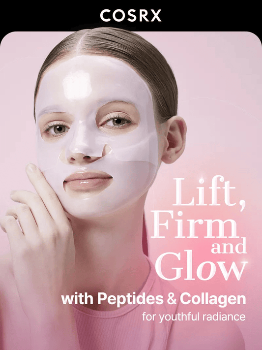 Cosrx The Peptide Collagen Lifting Glow Hydrogel Mask (1 Sheet) قناع هيدروجيل لرفع وتوهج الكولاجين من كوسركس - Princess Cosmetics Qatar