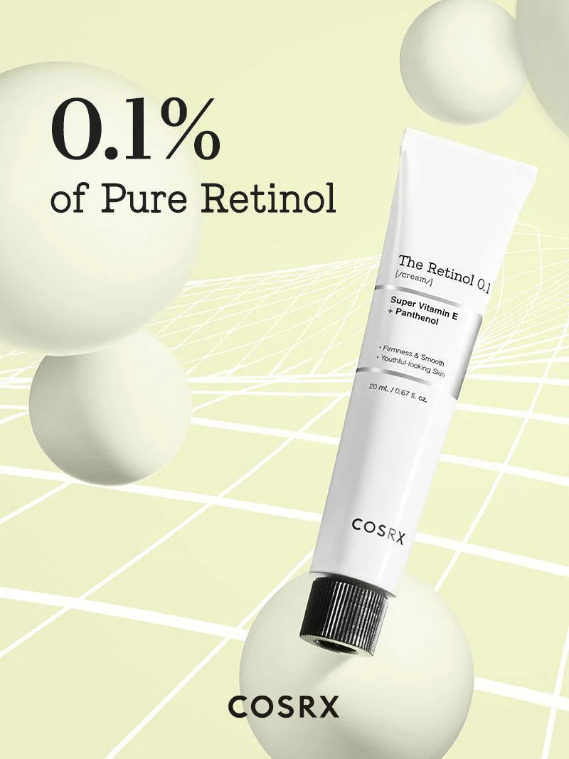 Cosrx The Retinol 0.1 Cream 20ml. كوسركس كريم الريتينول 0.1 - Princess Cosmetics Qatar