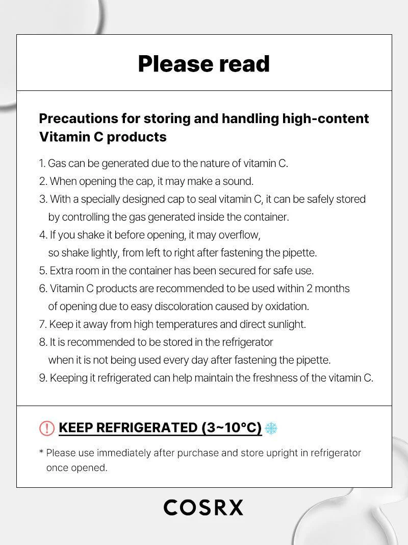 Cosrx The Vitamin C 23 Serum 20ml سيروم فيتامين سي 23 من كوسركس - Princess Cosmetics Qatar