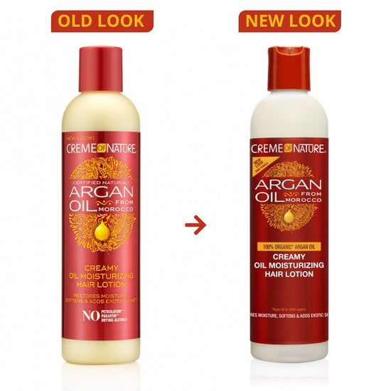 Creme of Nature Argan Oil Creamy Oil Moisturizing Hair Lotion 250ml كريم أوف نيتشر لوشن مرطب للشعر بزيت الأرغان بقوام كريمي - Princess Cosmetics Qatar
