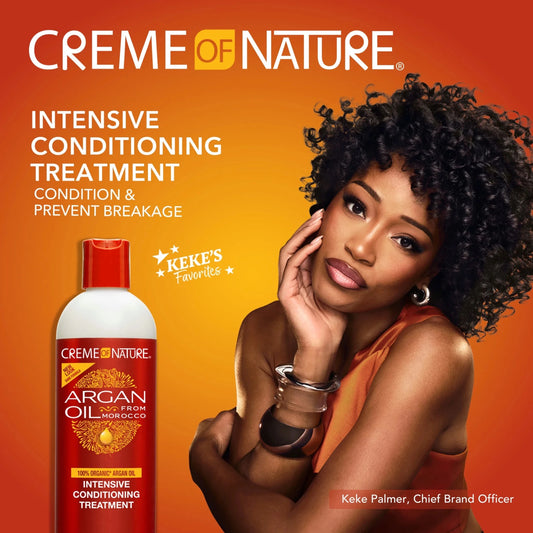 Creme of Nature Argan Oil Intensive Conditioning Treatment 354ml كريم أوف نيتشر - علاج الترطيب المكثف بزيت الأرغان - Princess Cosmetics Qatar