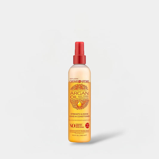 Creme of Nature Argan Oil Strength & Shine Leave-In Conditioner 250ml كريم أوف نيتشر بلسم يُترك على الشعر بزيت الأرجان لتقوية ولمعان الشعر - Princess Cosmetics Qatar