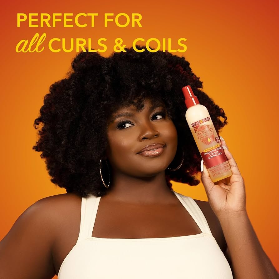 Creme of Nature Argan Oil Strength & Shine Leave-In Conditioner 250ml كريم أوف نيتشر بلسم يُترك على الشعر بزيت الأرجان لتقوية ولمعان الشعر - Princess Cosmetics Qatar