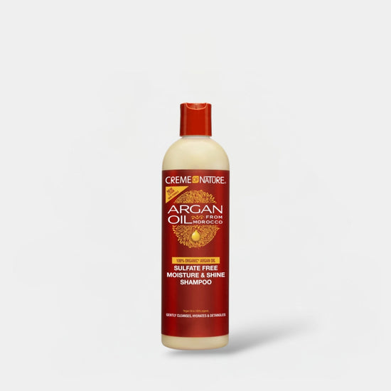 Creme of Nature Argan Oil Sulphate Free Moisture & Shine Shampoo 354ml شامبو كريم أوف ناتشر بزيت الأرغان الخالي من الكبريتات، مرطب ومنعم للشعر - Princess Cosmetics Qatar