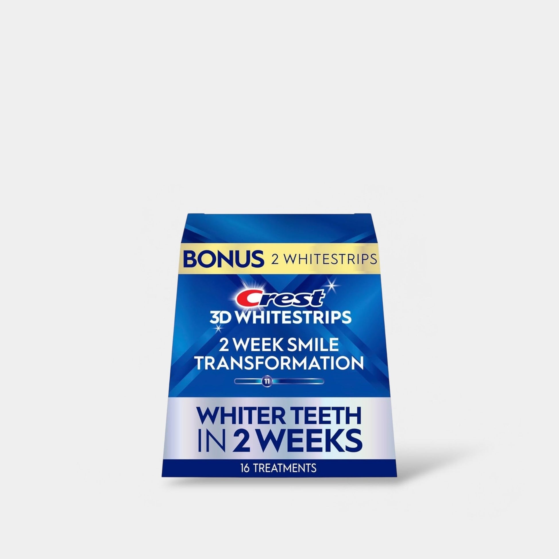 Crest 3D Whitestrips Level 11 Whitening Kit (32 Strips) مجموعة تبييض الأسنان شرائط كريست ثلاثية الأبعاد لتبييض الأسنان المستوى 11 - Princess Cosmetics Qatar