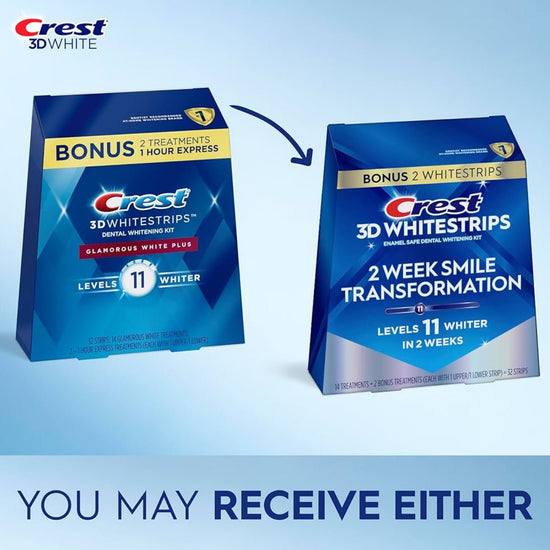 Crest 3D Whitestrips Level 11 Whitening Kit (32 Strips) مجموعة تبييض الأسنان شرائط كريست ثلاثية الأبعاد لتبييض الأسنان المستوى 11 - Princess Cosmetics Qatar