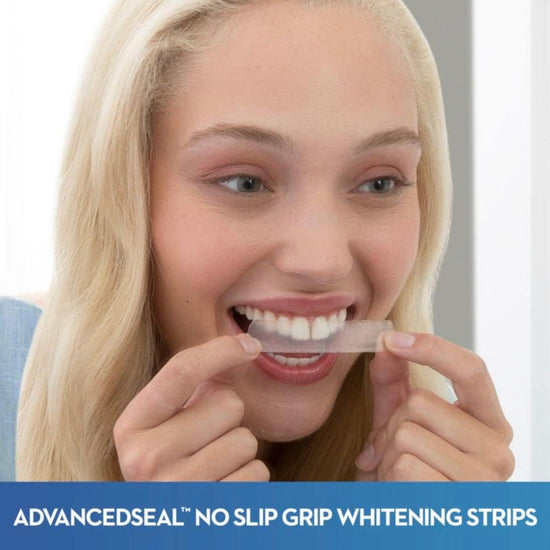 Crest 3D Whitestrips Sensitive Teeth Whitening Kit (18 Treatments,36 Strips). مجموعة شرائط التبييض للأسنان الحساسة 3D من كرست (18 معالجة، 36 شريطًا) - Princess Cosmetics Qatar