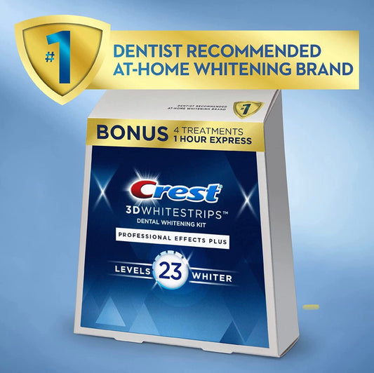 Crest Level 23 3D Whitestrips Dental Whitening Kit (48 Strips). كريست لڢل 23 مجموعة تبييض الأسنان ثلاثية الأبعاد (48 شريط) - Princess Cosmetics Qatar