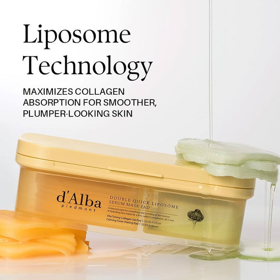 d’Alba Double Quick Liposome Serum Mask Pad (100pcs) قناع سيروم ليبوزوم مزدوج السرعة من دالبا - Princess Cosmetics Qatar