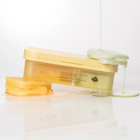 d’Alba Double Quick Liposome Serum Mask Pad (100pcs) قناع سيروم ليبوزوم مزدوج السرعة من دالبا - Princess Cosmetics Qatar
