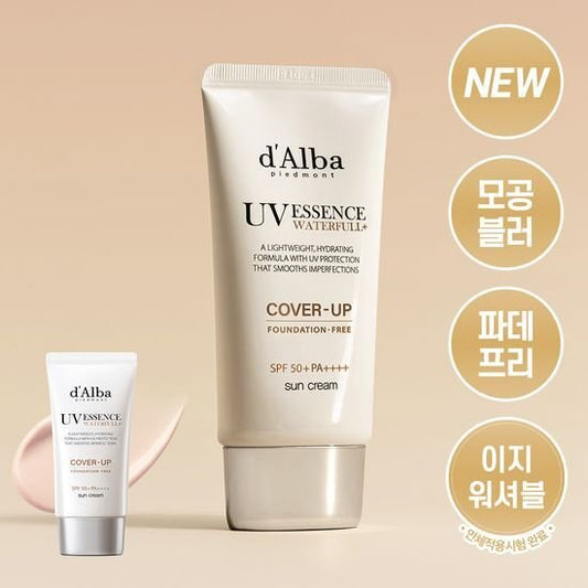 d’Alba Waterfull Tone Up Sun Cream Cover - Up 50ml كريم الحماية من الشمس من دالبا واترفول تون أب - Princess Cosmetics Qatar