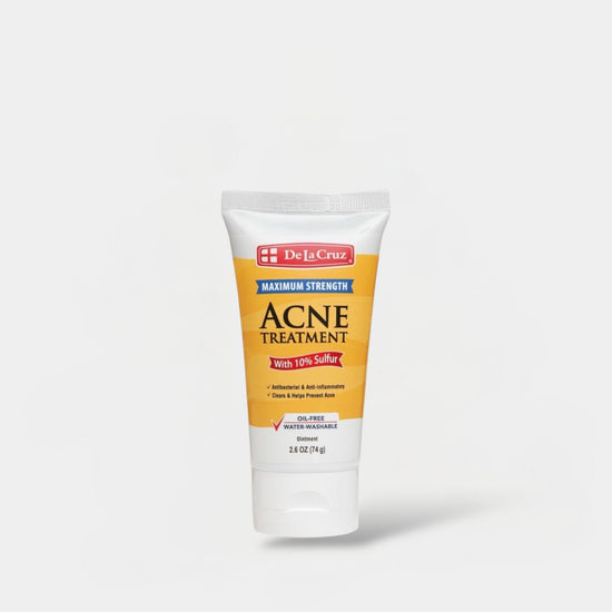 De La Cruz Acne Treatment Maximum Strength with 10% Sulfur 74g علاج حب الشباب دي لا كروز بأقصى قوة مع 10% كبريت - Princess Cosmetics Qatar