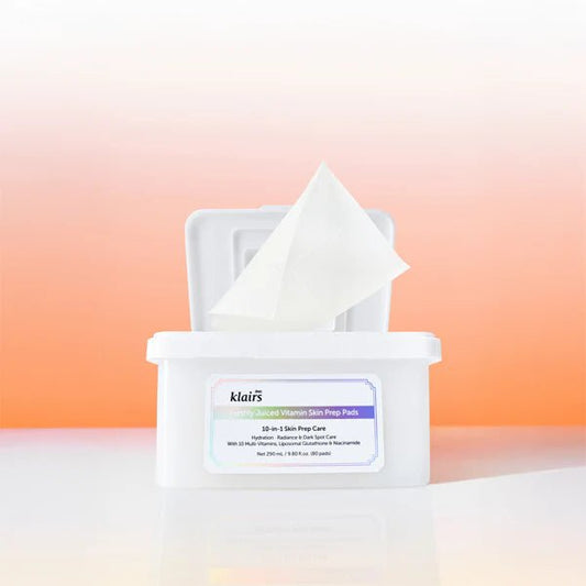 dear Klairs Freshly Juiced Vitamin Skin Prep Pads (80 Pads) مناديل كليرز الطازجة للعناية بالبشرة بالفيتامينات - Princess Cosmetics Qatar