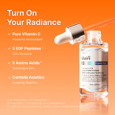 dear Klairs Vita C Vitamin Drop 35ml عزيزتي قطرات فيتامين كليرز فيتا سي - Princess Cosmetics Qatar