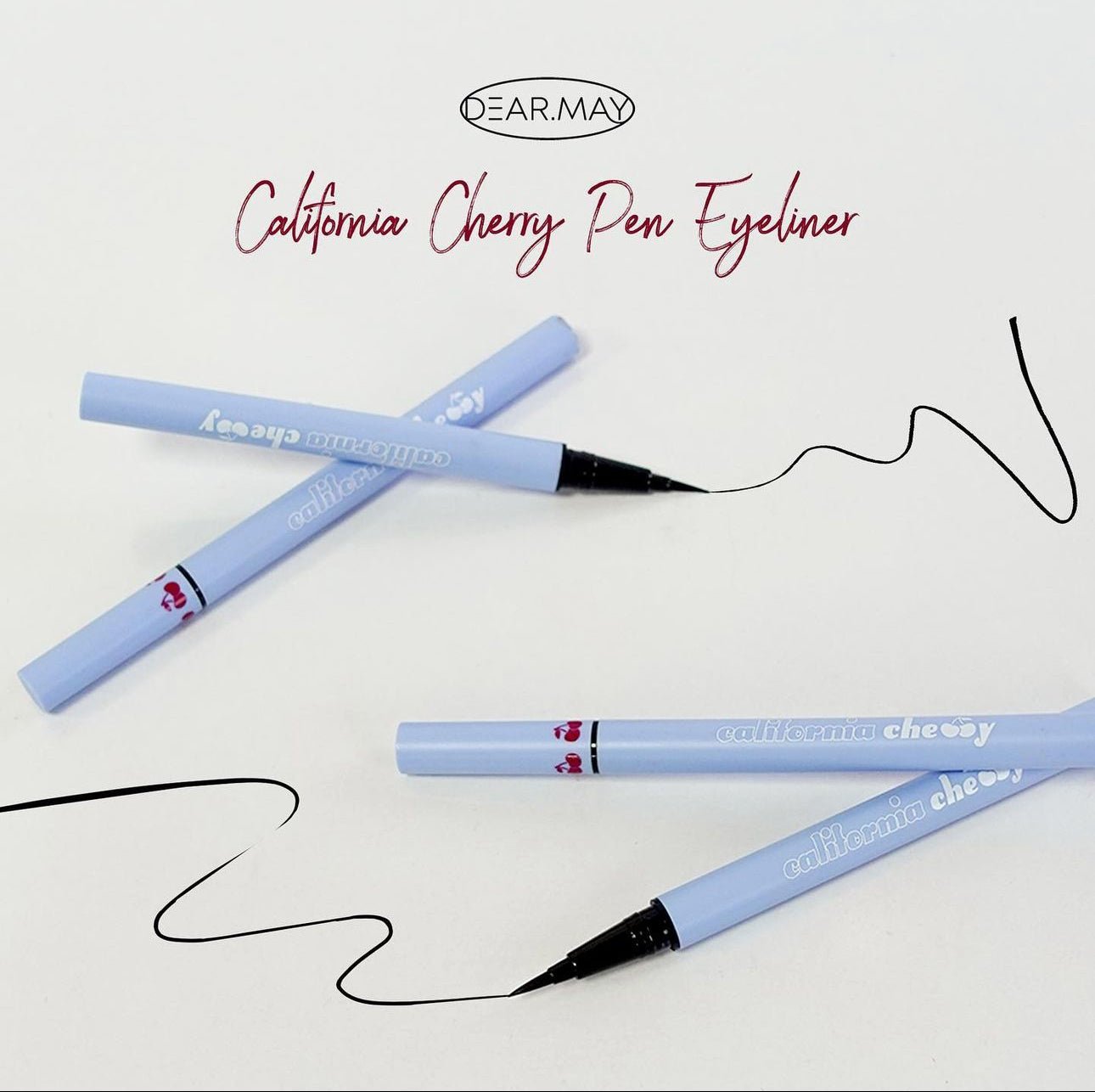 Dearmay California Cherry Pen Eyeliner - Black. دير ماي كاليفورنيا قلم كحل الكرز - أسود - Princess Cosmetics Qatar