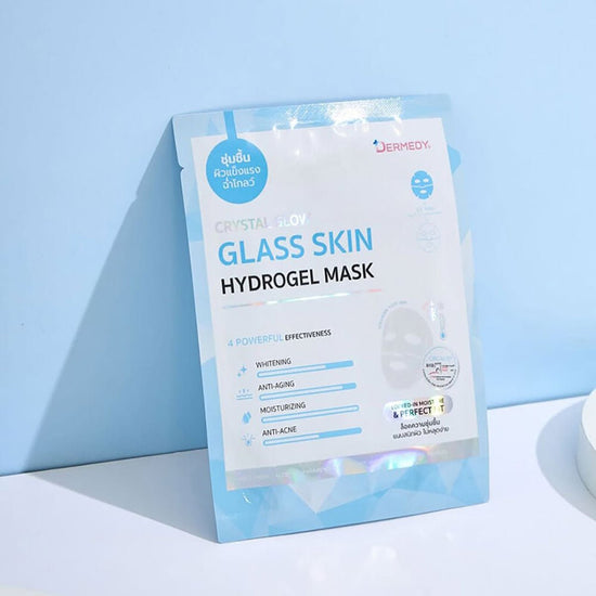 Dermedy Crystal Glow Glass Skin Hydrogel Mask (1 Sheet) قناع ديرميدي كريستال جلو للبشرة الزجاجية الهيدروجيلية - Princess Cosmetics Qatar