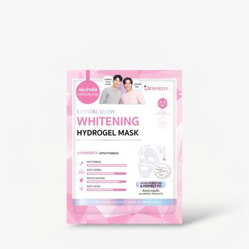 Dermedy Crystal Glow Whitening Hydrogel Mask (1 Sheet) قناع ديرميدي كريستال جلو لتفتيح البشرة بتقنية الهيدروجيل - Princess Cosmetics Qatar
