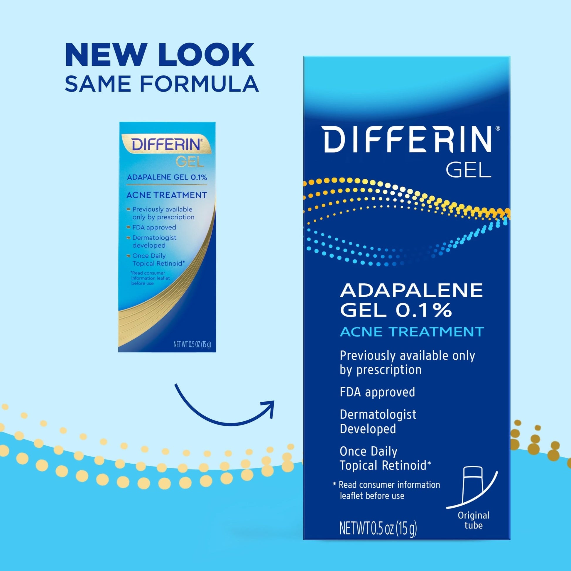 Differin Adapalene Gel 0.1% Acne Treatment (2 size). جل ديفرين أدابالين 0.1% لعلاج حب الشباب (حجمين) - Princess Cosmetics Qatar