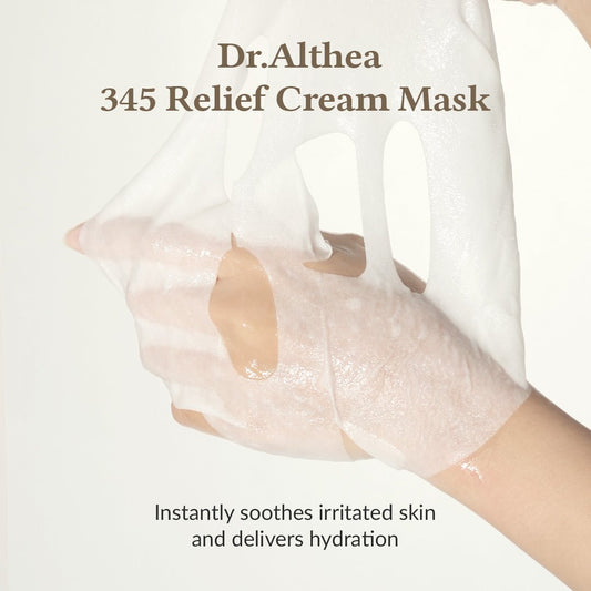 Dr. Althea 345 Relief Cream Mask (1 Sheet) قناع كريم دكتور ألثيا 345 لتخفيف الألم - Princess Cosmetics Qatar