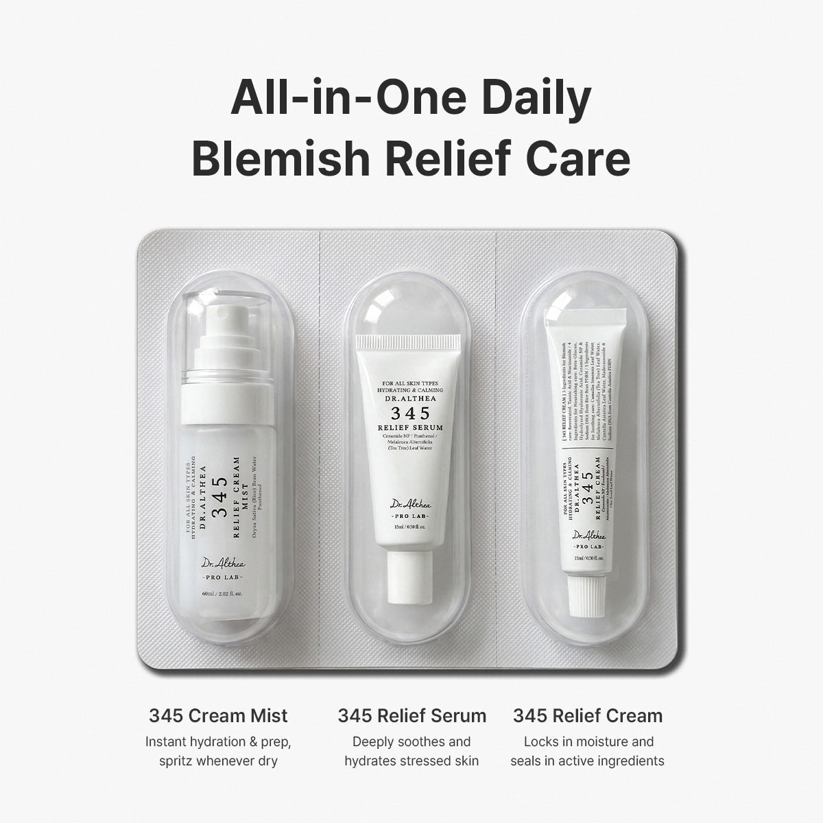 Dr. Althea 345 Travel Set (3pcs) مجموعة د. ألثيا 345 للسفر - Princess Cosmetics Qatar