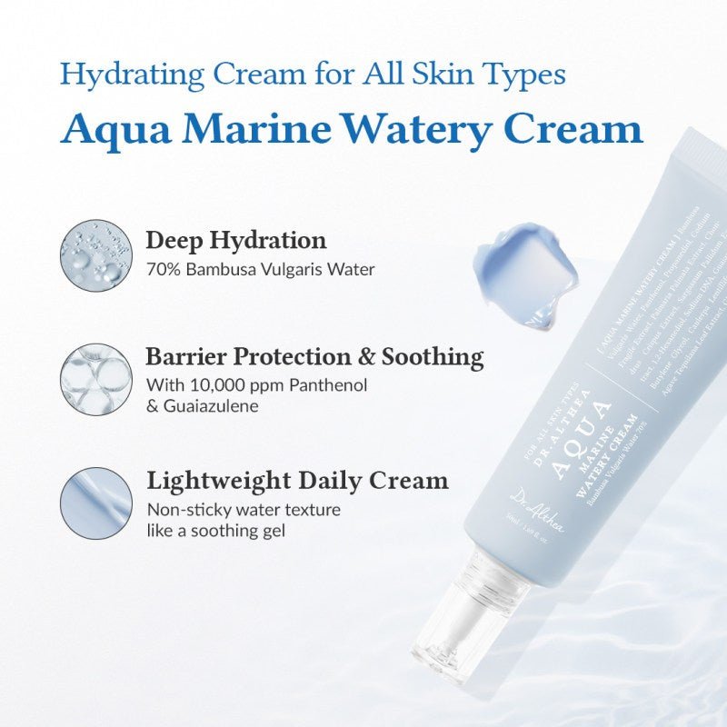 Dr. Althea Aqua Marine Watery Cream 50ml كريم دكتور ألثيا أكوا مارين المائي - Princess Cosmetics Qatar