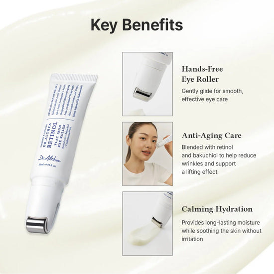 Dr. Althea Retinol Flat Iron Eye Roller 25ml أداة تدليك العينين بالريتينول من دكتور ألثيا - Princess Cosmetics Qatar
