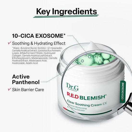 Dr. G Red Blemish Clear Soothing Cream EX 70ml دكتور جي ريد بليميش كريم مهدئ للبشرة إكسטרה - Princess Cosmetics Qatar