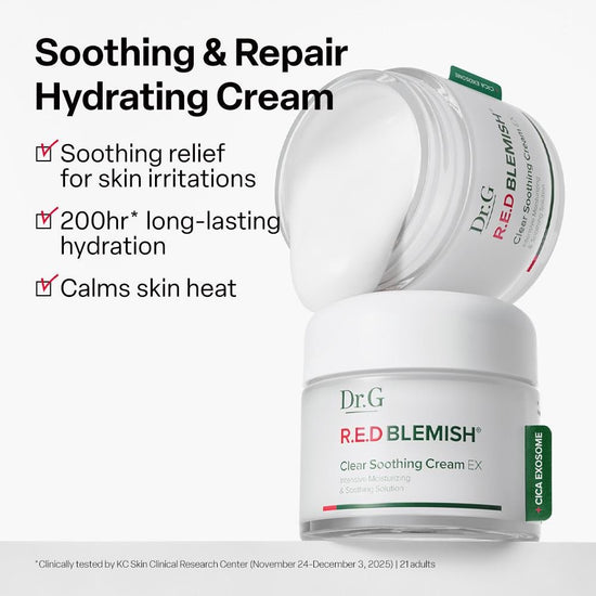 Dr. G Red Blemish Clear Soothing Cream EX 70ml دكتور جي ريد بليميش كريم مهدئ للبشرة إكسטרה - Princess Cosmetics Qatar